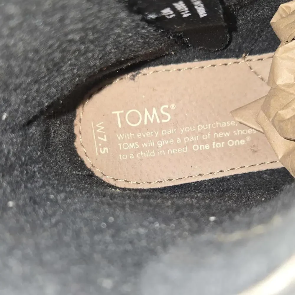 0202 TOMS Alpa Boots‎ Taupe Suede Leather Striped Colorful Women's Size 7.5W